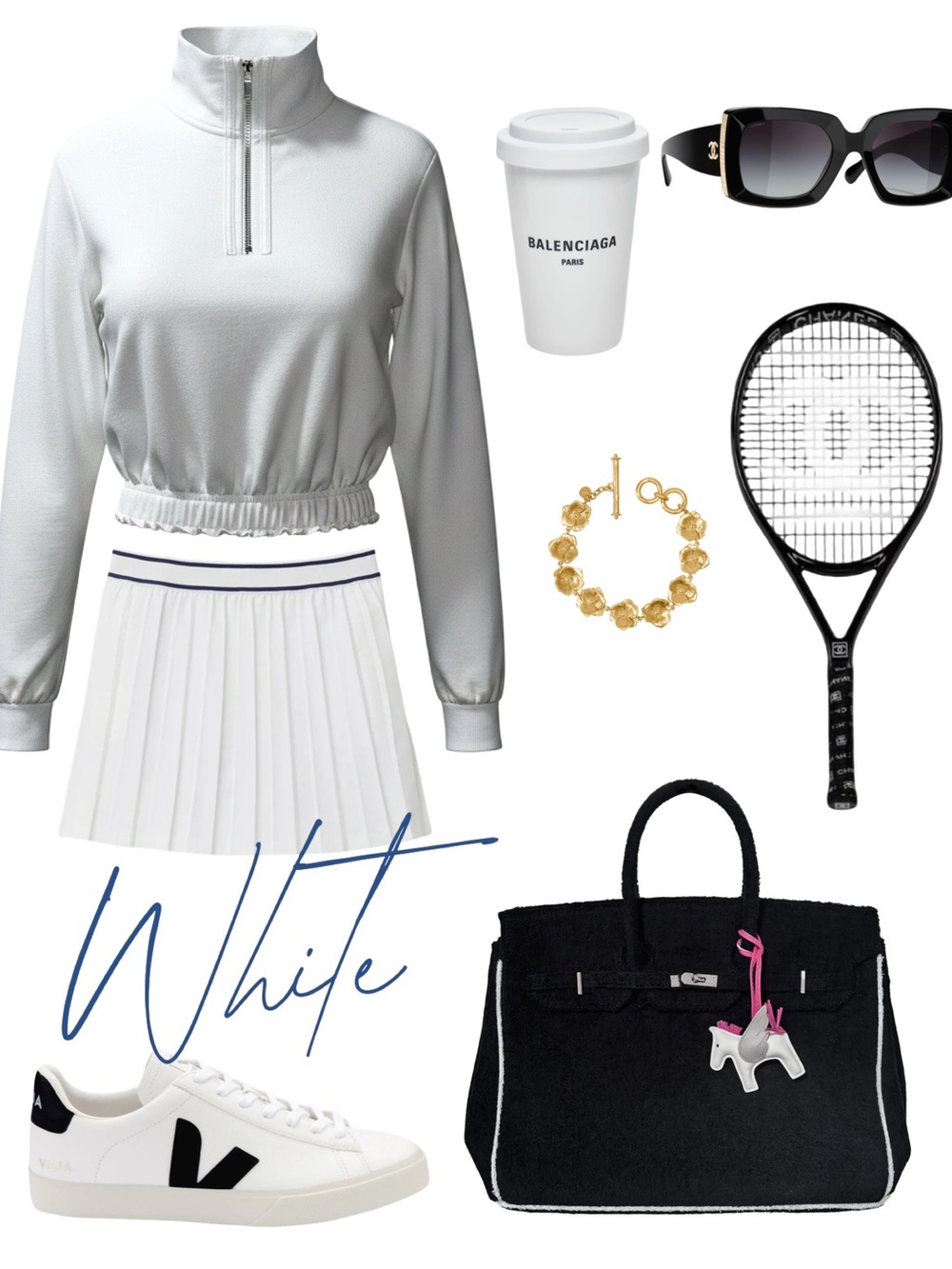 Pretty Little Things White Zip Sweatshirt